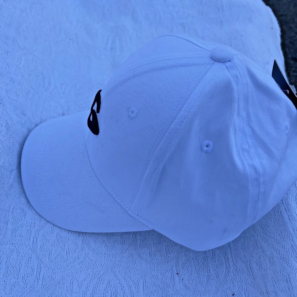 Gearbox Slideback Hat White Solid One Size Embroidered Logo Adjustable Golf cap